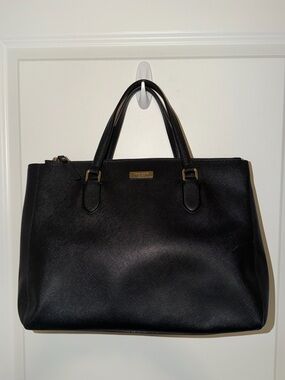 kate spade Black Saffiano Leather Tote